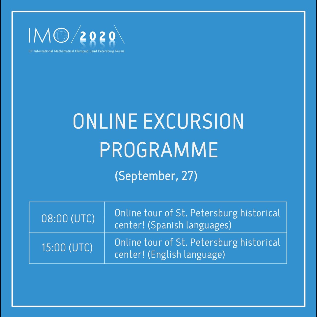 Online excursion programme